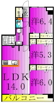 ホビアル・フェンテ 305号室 間取り