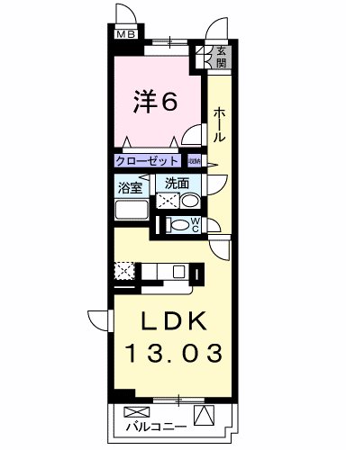 ジェルメＢ 107号室 間取り