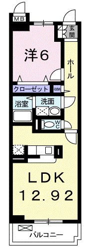ジェルメＢ 102号室 間取り