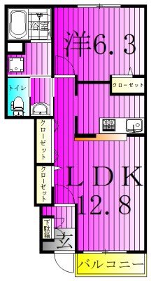フォルテ 102号室 間取り