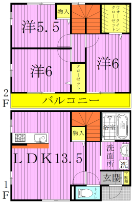 Vivienda我孫子Ⅲ 101号室 間取り