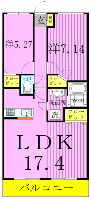 サンタバレー弐番館 106号室 間取り