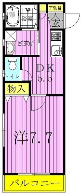 コンブリオ柏 201号室 間取り