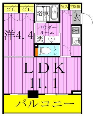 ザ・カシワ拾番 303号室 間取り