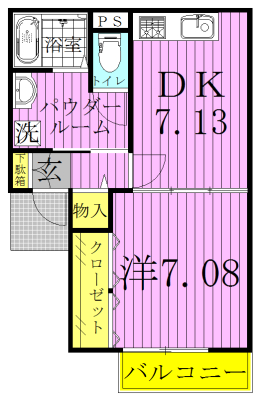 エターナル・ブライト 202号室 間取り