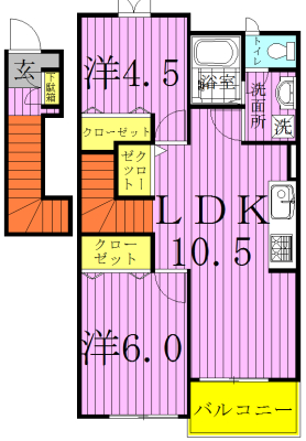 コモド柏 203号室 間取り