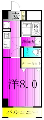 アルカンシェル 702号室 間取り