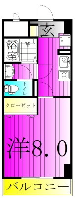 アルカンシェル 210号室 間取り