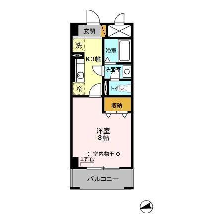 アルカンシェル 408号室 間取り