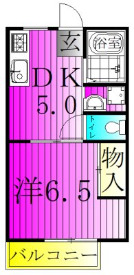 サンシティＳ 206号室 間取り