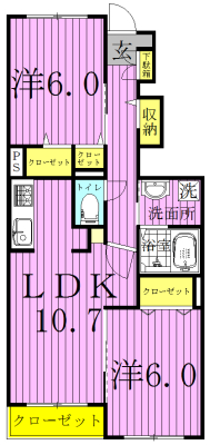 コリーヌ・ドレ 101号室 間取り