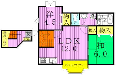カメーリア 201号室 間取り