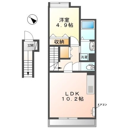 エクセレント南柏 203号室 間取り
