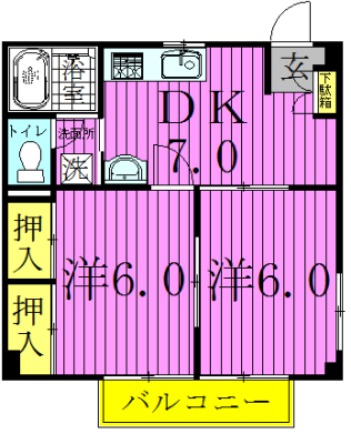 コンフォルターブルＡ 102号室 間取り