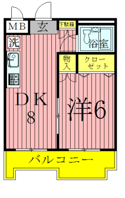 パレ・ドール柏 302号室 間取り