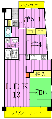URBAN　PARK柏～アーバンパーク柏～ 606号室 間取り