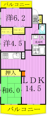 アーバンパーク柏 601号室 間取り