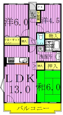 T's garden柏　～ティーズガーデン～ 108号室 間取り