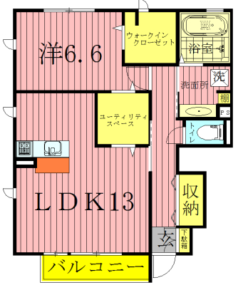 フェリエ 101号室 間取り