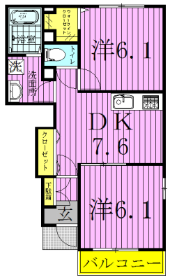 メープルハウス 107号室 間取り