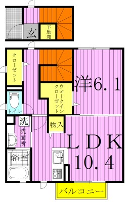 ベルフルール 205号室 間取り