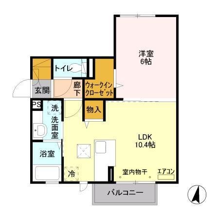 ベルフルール 105号室 間取り