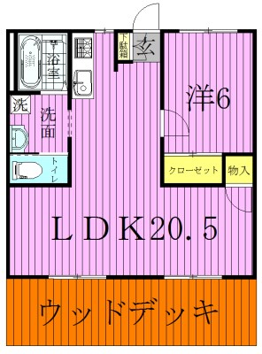 アークス柏の葉 102号室 間取り