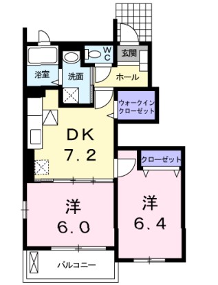 グランメールヒルズ壱番館 102号室 間取り