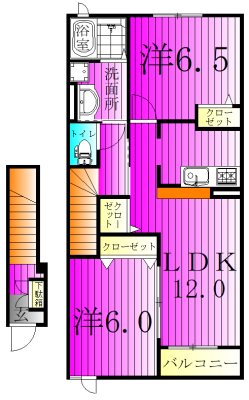 ドミール 202号室 間取り