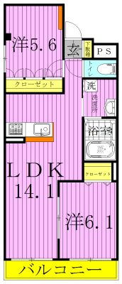 グレーシア 103号室 間取り