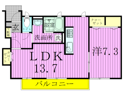サニーレジデンス 102号室 間取り