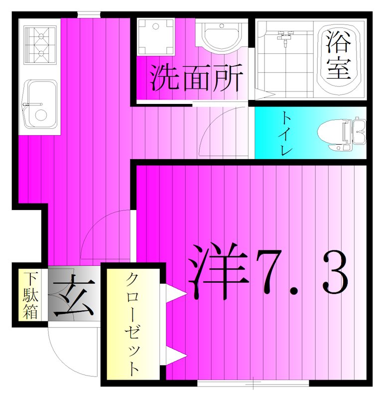 カステージョ柏の葉 103号室 間取り
