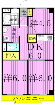 澁谷ビル 402号室 間取り