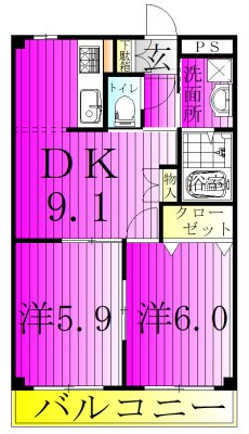 クレイスヴィラ 103号室 間取り
