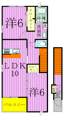ベルソレイユ 203号室 間取り