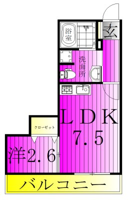 エスポワール柏 302号室 間取り