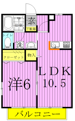 カサベルテ 201号室 間取り