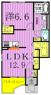サニー＆リブⅠ 101号室 間取り