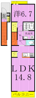 ブリッサ 206号室 間取り