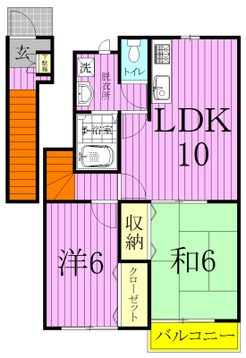 フラワータウンＢ 203号室 間取り