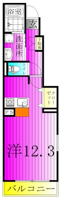 アルバシエロⅡ 101号室 間取り