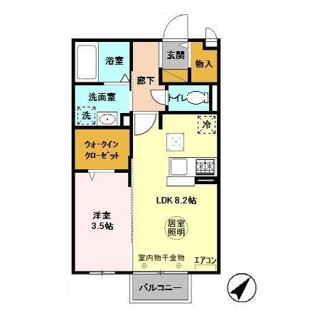 ラマージュおおたかの森 107号室 間取り