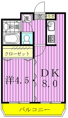 ウィンベルデュエット北柏第１ 109号室 間取り