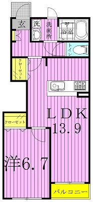 Ｂｉｒｄ・Ｖｅｒｔ～バードヴェール～ 101号室 間取り