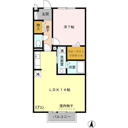 ベイサージュ 203号室 間取り