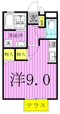 TOWN-A 102号室 間取り