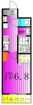 第２フジビル 604号室 間取り
