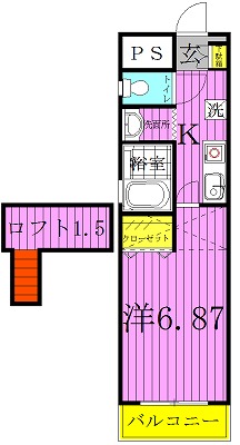 第２フジビル 604号室 間取り