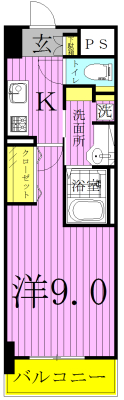 ティアレット 203号室 間取り