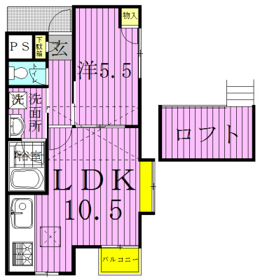 ベルナティオ 201号室 間取り